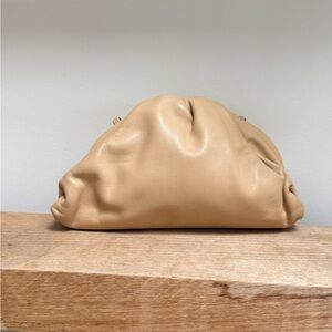 Bottega Veneta Beige Leather Clutch